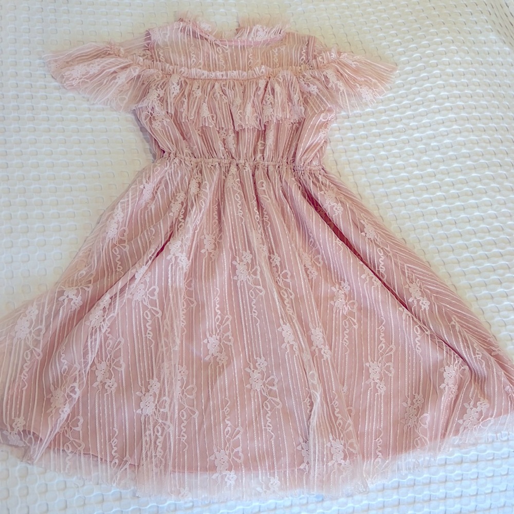 Dusty Pink lace dress Girls size 8